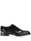 ALEXANDER MCQUEEN FLAME PATTERN OXFORD SHOES