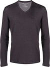 MAJESTIC V-NECK FINE-KNIT JUMPER