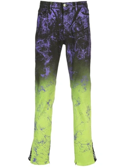 Mjb Marc Jacques Burton X Will And Rich Pax Crixus Graphic-print Ripped Skinny Jeans In Green