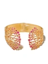 ANNOUSHKA 18KT YELLOW GOLD HIDDEN REEF SAPPHIRE CUFF