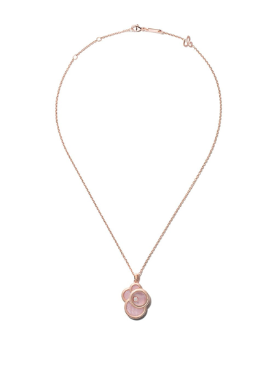 Chopard 18kt Rose Gold Happy Dreams Pink Mother-of-pearl And Diamond Pendant Necklace