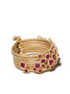 ANNOUSHKA 18KT YELLOW GOLD HIDDEN REEF SAPPHIRE RING