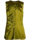 Sies Marjan Jules Silk Blouse In Green