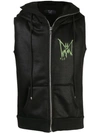 MJB MARC JACQUES BURTON LOGO PRINT HOODED GILET