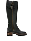 SEE BY CHLOÉ SIDE-ZIP KNEE-HIGH BOOTS
