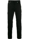 NEIL BARRETT RIBBED-TRIM SLIM JEANS