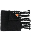 LOEWE TWO-TONE FRINGED CHUNKY SCARF