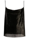 ALICE AND OLIVIA SEQUINNED COWL-NECK TOP