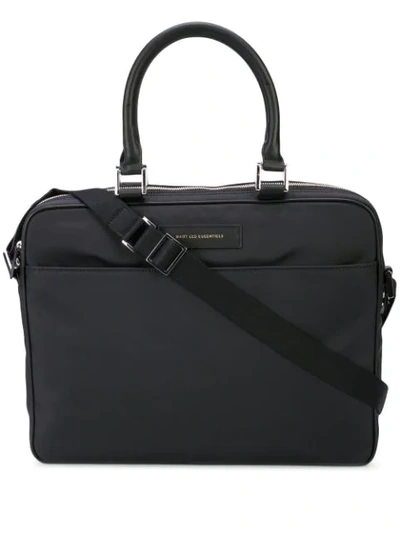 Want Les Essentiels De La Vie Haneda Leather-trimmed Nylon Computer Bag In Black