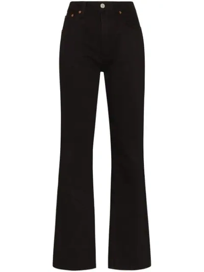 Re/done 90s High-rise Straight-leg Jeans In Schwarz