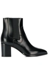 SANTONI POINTED TOE ANKLE BOOTS