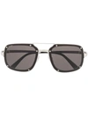Cartier C Décor Oversized-frame Sunglasses In Silver