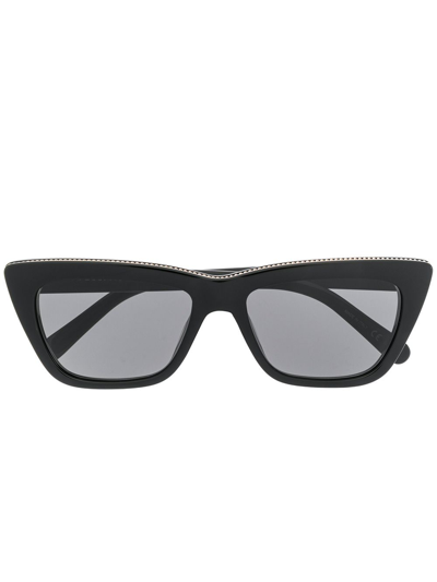 Stella Mccartney Falabella Sunglasses In Shiny Black