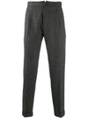 Berwich Straight-leg Chevron Trousers In Grey