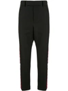 Haider Ackermann Check Detail Cropped Trousers In Black