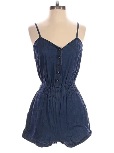 Pre-owned 2.1 Denim Romper In Blue