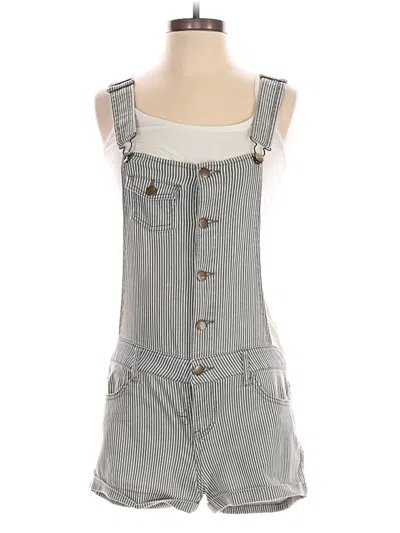 Pre-owned 2.1 Denim Romper In Gray