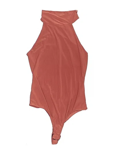 Pre-owned 21 Saints Bodysuit In Burgundy