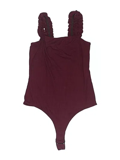 Pre-owned 21 Saints Bodysuit In Burgundy