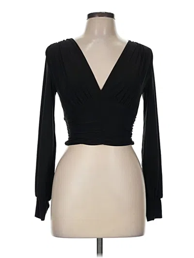 Pre-owned 21 Saints Long Sleeve Blouse In Black