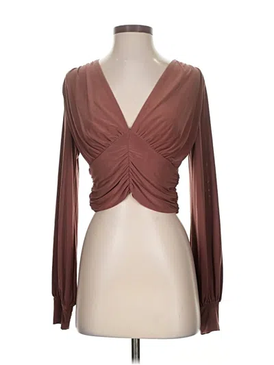 Pre-owned 21 Saints Long Sleeve Blouse In Brown