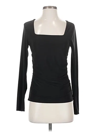 Pre-owned 21 Saints Long Sleeve Top Black Scoop Neck Tops