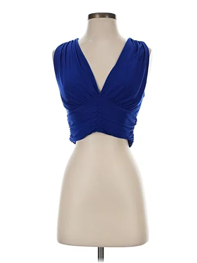 Pre-owned 21 Saints Sleeveless Blouse In Blue