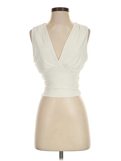 Pre-owned 21 Saints Sleeveless Blouse In Ivory