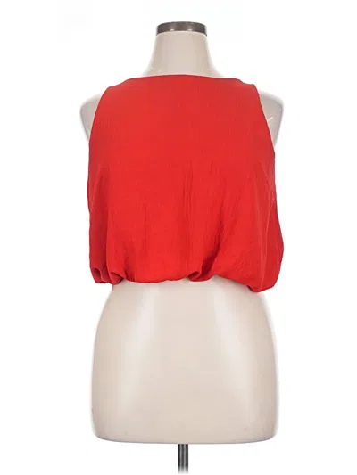 Pre-owned 21 Saints Sleeveless Blouse In Red