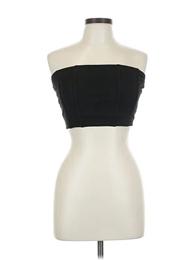 Pre-owned 21 Saints Sleeveless Top Black Strapless Neckline Tops