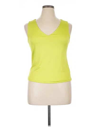 Pre-owned 21 Saints Sleeveless Top Green V-neck Tops