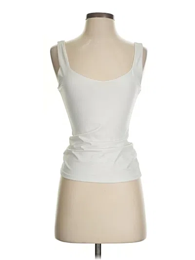 Pre-owned 21 Saints Sleeveless Top Ivory Sweetheart Neckline Tops
