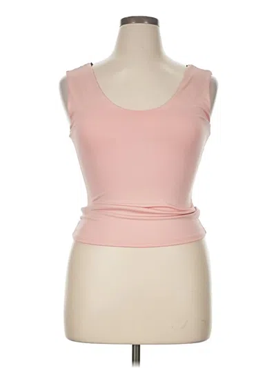 Pre-owned 21 Saints Tank Top Pink Strapless Neckline Tops