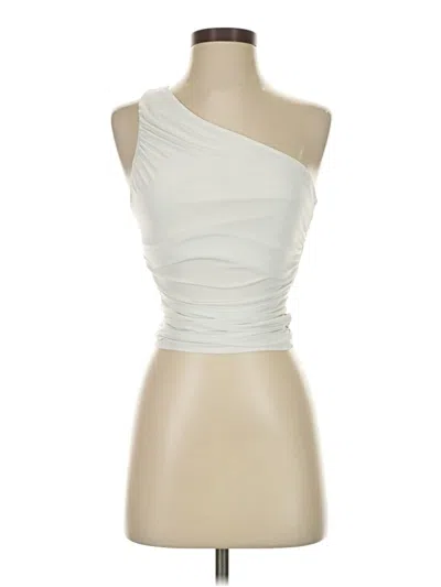 Pre-owned 21 Saints Tube Top Ivory One Shoulder Neckline Tops In White