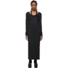 RAQUEL ALLEGRA RAQUEL ALLEGRA BLACK SUEDED BABY JERSEY DRESS