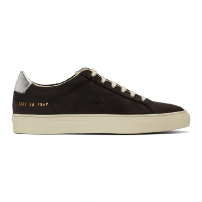 Common Projects Black & Silver Retro Low Special Edition Trainers In Black/ Silver