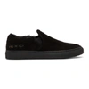 COMMON PROJECTS COMMON PROJECTS BLACK SHEARLING SLIP-ON SNEAKERS