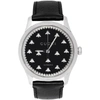 GUCCI SILVER & BLACK G-TIMELESS AUTOMATIC BEES WATCH