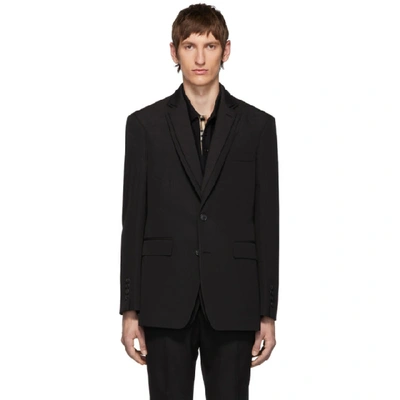 Burberry English Fit Reconstructed Wool Tailored Jacket In Black