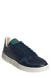 Adidas Originals Supercourt Sneaker In Collegiate Navy/ Green
