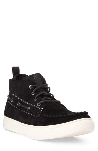 Polo Ralph Lauren Men's Chukka 100 Suede Sneakers Men's Shoes In Black/ Egret Suede