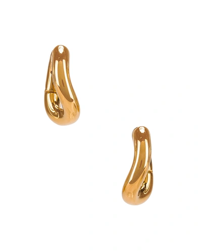 Balenciaga Loop Earrings In Shiny Gold