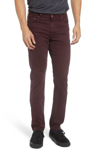 Ag Everett Slim Fit Straight Leg Print Pants In Norse Boysenberry