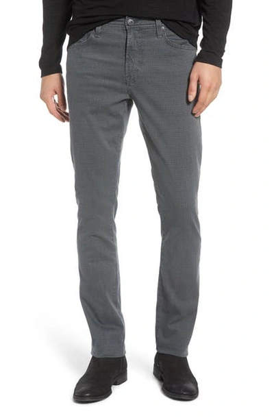 Ag Everett Slim Fit Straight Leg Print Pants In Norse Weathered Blue