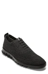 Cole Haan Zerogrand Stitchlite Wool Wingtip Oxford In Black Wool/ Black