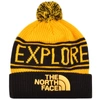 THE NORTH FACE RETRO POM BEANIE HAT YELLOW,125447