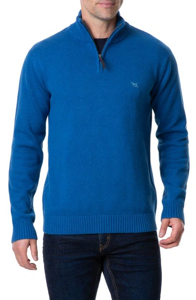 Rodd & Gunn Men's Merrick Bay Half-zip Cotton Sweater In Polar Blue