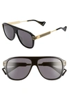 GUCCI 57MM AVIATOR SUNGLASSES,GG0587S001M