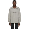 POLYTHENE OPTICS POLYTHENE* OPTICS GREY HALF-ZIP WINDBREAKER JACKET