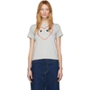 Comme Des Garçons Play Comme Des Garcons Play Grey Outline Heart T-shirt In 1 Grey